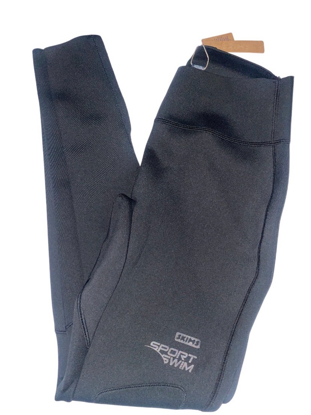 SKIMS NWT SPORT SWIM SCUBA ONYX BLACK SURF LEGGING PANTS SMALL